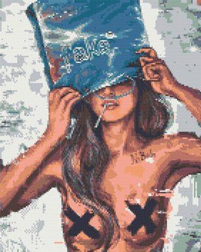 Алмазна мозаїка/вишивка 18+ Дражлива дівчина 40*50 см Орігамі OD 3334 OD3334 фото