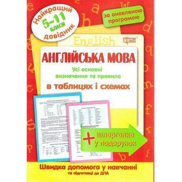 Найкращий довідник Торсінг Англійська мова в таблицях та схемах 5-11 класи 9789669397331 фото
