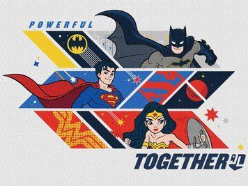 Картина за номерами Super Friends: Powerful together 30*40 см Ідейка KHO 8715 KHO8715 фото