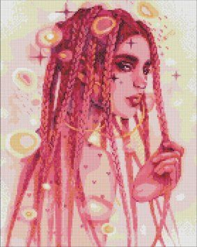 Алмазна мозаїка/вишивка Дивовижна незнайомка &copy;lesya_nedzelska_art 40*50 см Ідейка AMO 7495 AMO7495 фото
