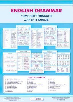 Англійська граматика. Комплект плакатів для 5&ndash;11 класів 2255555500699 фото