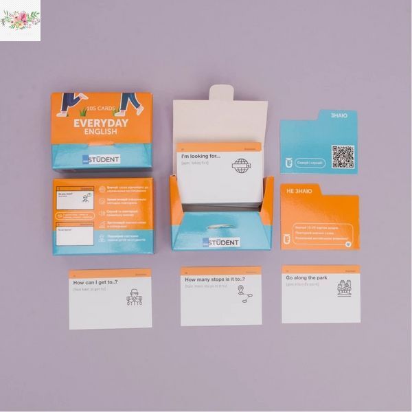 Картки англійських слів English Student &mdash; Everyday English (105 карток) 9786177702503 фото