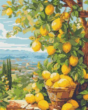 Алмазна мозаїка/вишивка Лимонне дерево 40*50 см Орігамі OD 3490 OD3490 фото