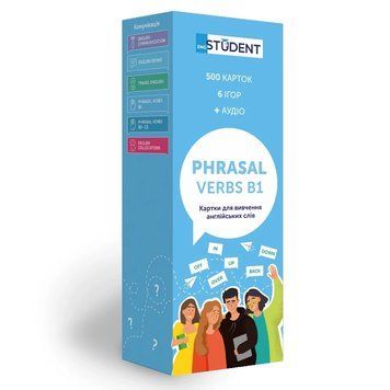 Картки англійських слів English Student 500 Phrasal Verbs B1 (фразові дієслова) 978-6177702558 фото