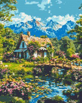 Алмазна мозаїка/вишивка Альпійська гармонія 40*50 см Орігамі OD 3492 OD3492 фото