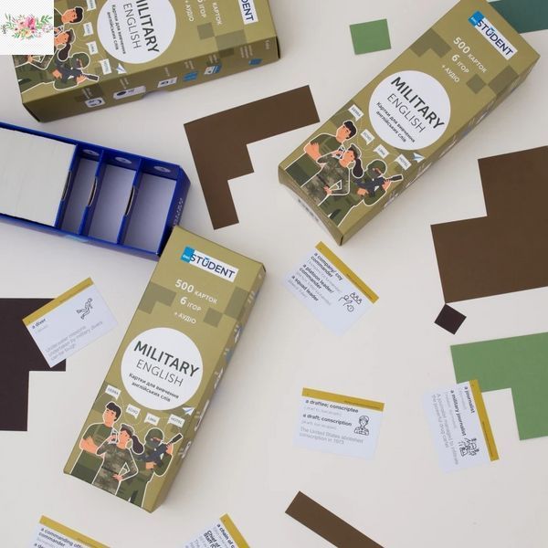 English Student &mdash; Military English (500 карток) картки англійських слів для військової лексики 9786177702571 фото